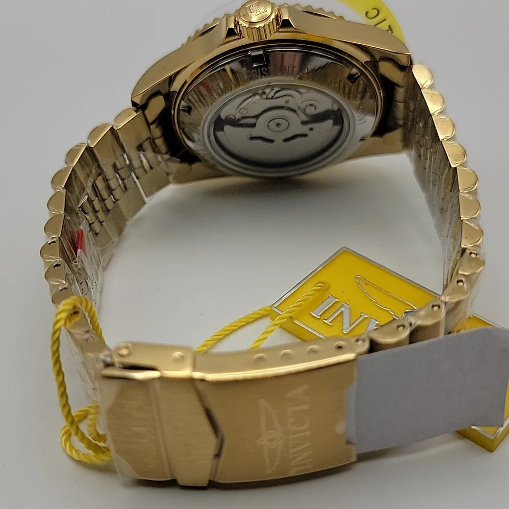 NEW Invicta Pro Diver Navigator Automatic Men's Watch 42mm Gold Blue Dial 30097